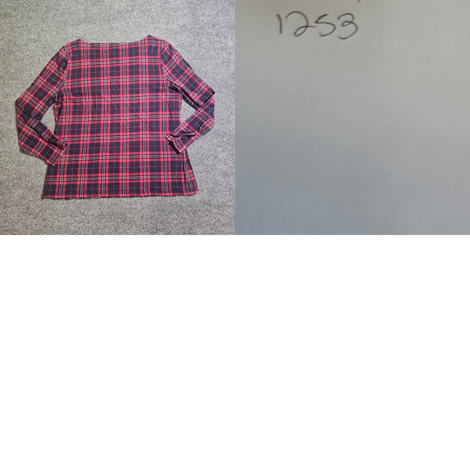 Talbots Talbots Sweater Top Women XL Black Red Plaid Long Sleeve Stretch Casual Comfort Size XL / US 12-14 / IT 48-50 - 8 Thumbnail