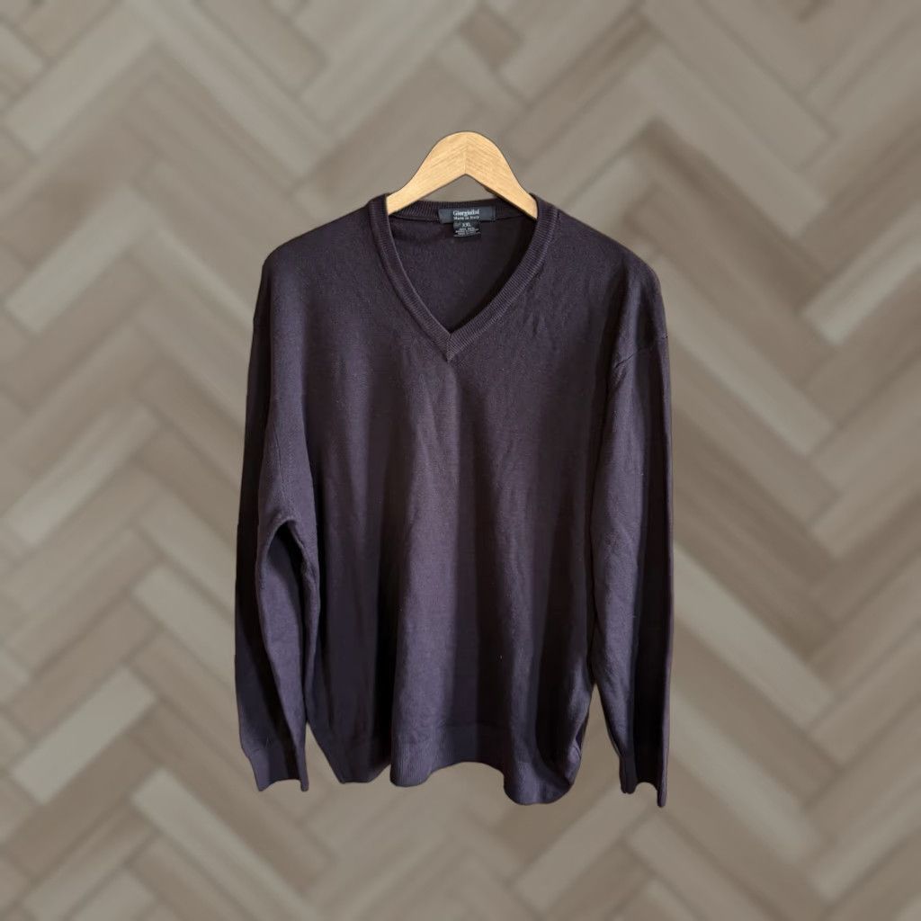Vintage Giorgiolini Mens Red V-Neck Wool Long Sleeve Pullover Sweatshirt 2XL Shirt Mens Red Wool V-Neck Pullover Bestseller Size US XXL / EU 58 / 5 - 1 Thumbnail