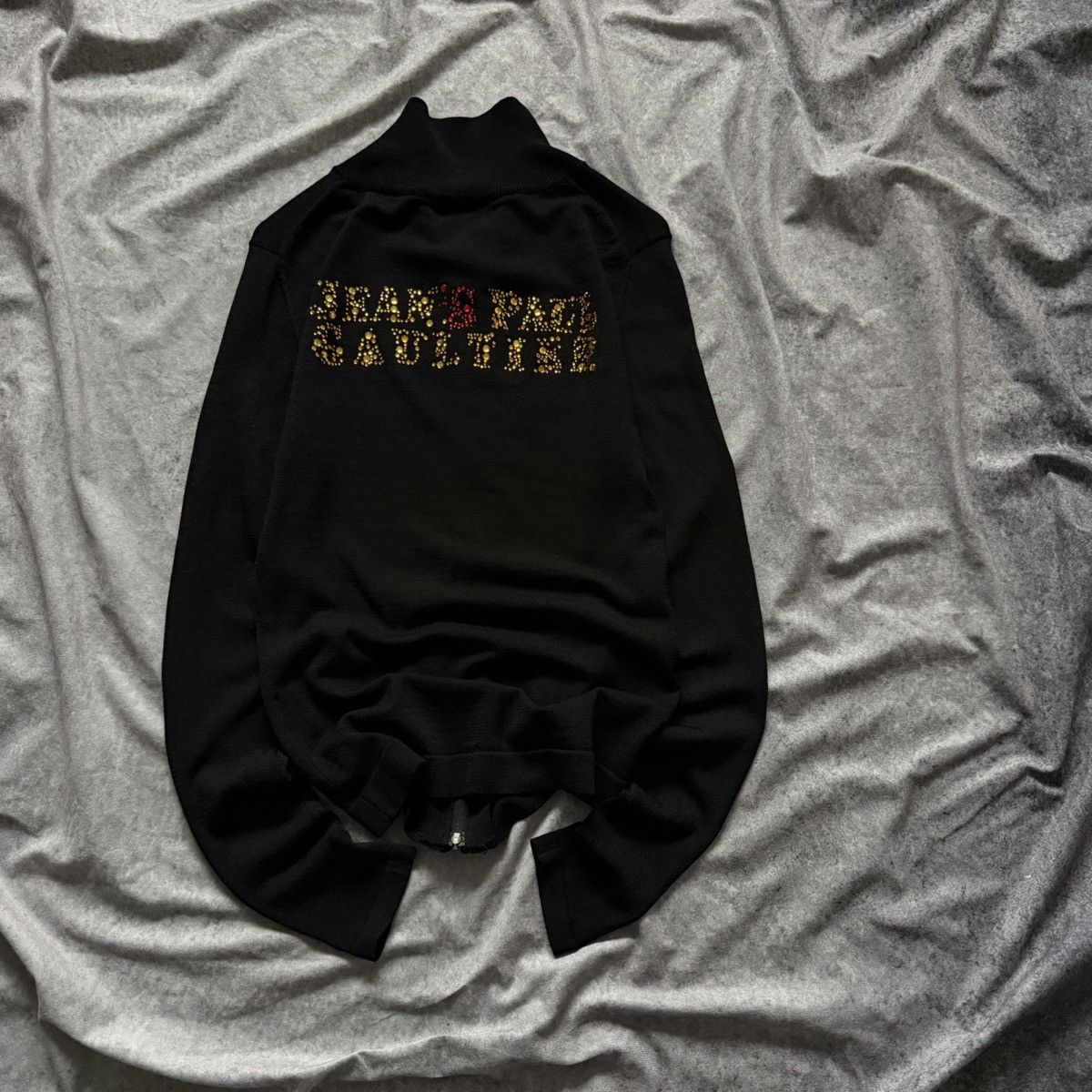 Jean Paul Gaultier Jean Paul Gaultier Rhinestones Black Full Zip Sweater Size M Size M / US 6-8 / IT 42-44 - 2 Thumbnail