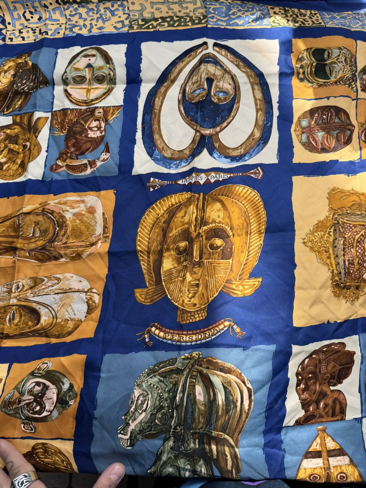 Hermes Hermes persona silk scarf rare Size ONE SIZE - 3 Thumbnail