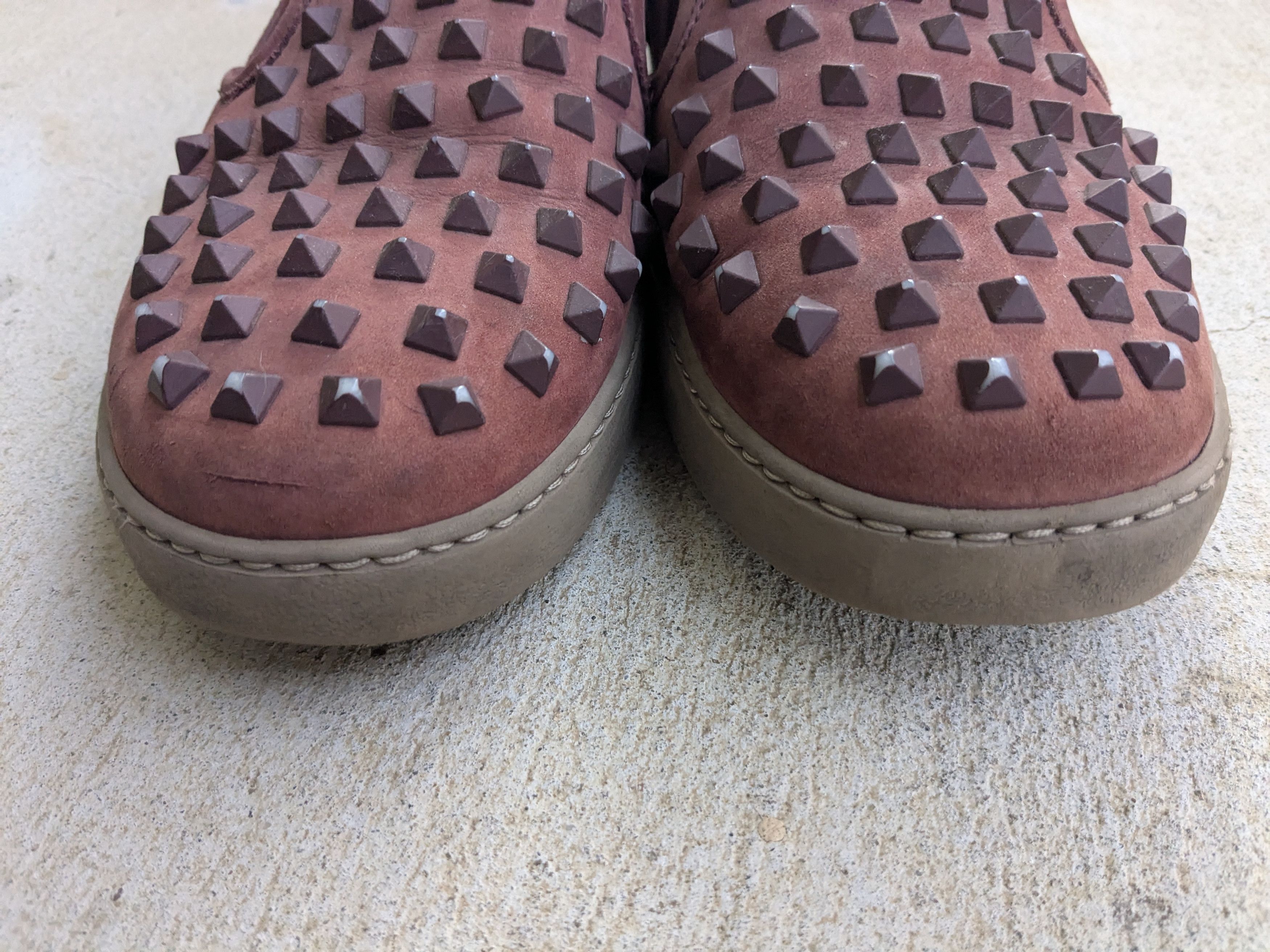 Valentino Valentino Slip On Sneakers Spikes Burgundy Red 8 41 Size US 8 / EU 41 - 2 Thumbnail