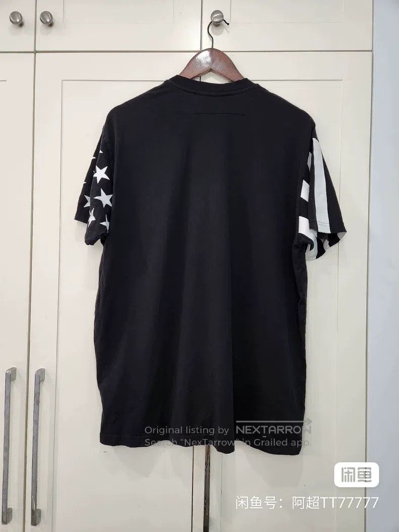 Givenchy Givenchy White Striped Star Black Cotton Crew Neck Short S Size US S / EU 44-46 / 1 - 2 Thumbnail
