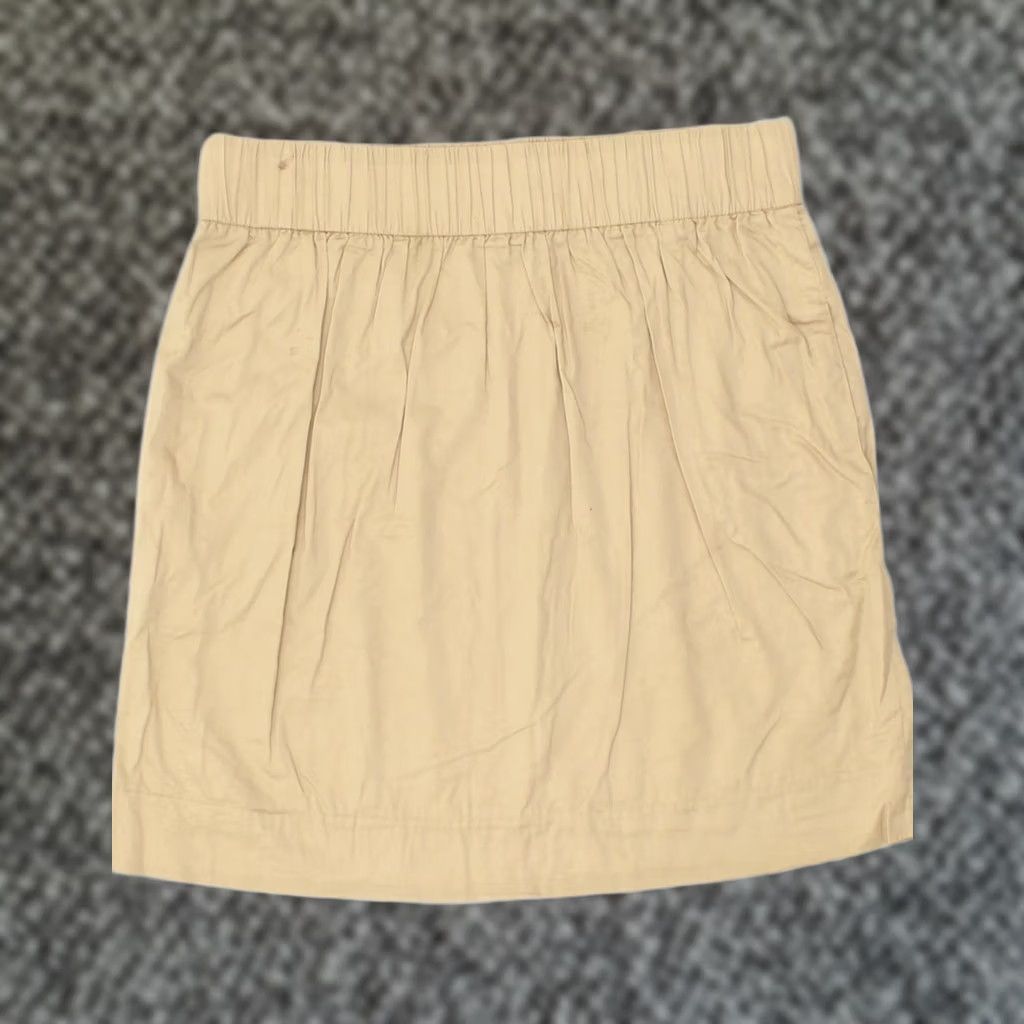 J.Crew J. CREW Womens Skirt Beige Cotton Small US 4 W28 Straight Size 28" / US 6 / IT 42 - 1 Thumbnail