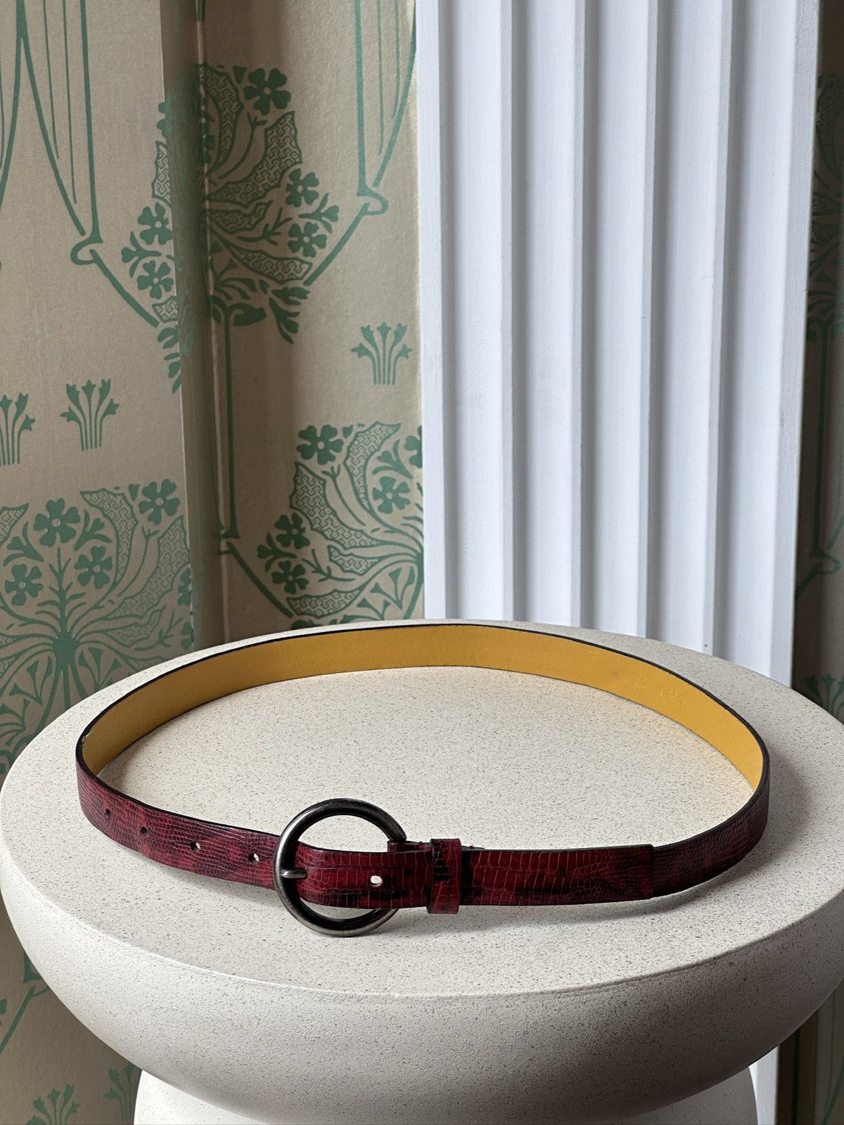Miu Miu 1999 MIU MIU Logo Red Python Leather Belt wmns Size: 75/30 Size ONE SIZE - 6 Thumbnail