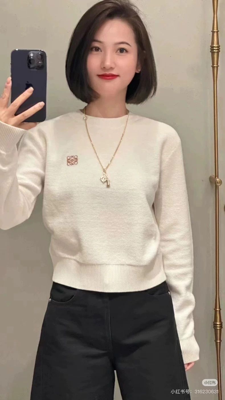 Loewe LOEWE White knitted sweater Size S / US 4 / IT 40 - 2 Thumbnail