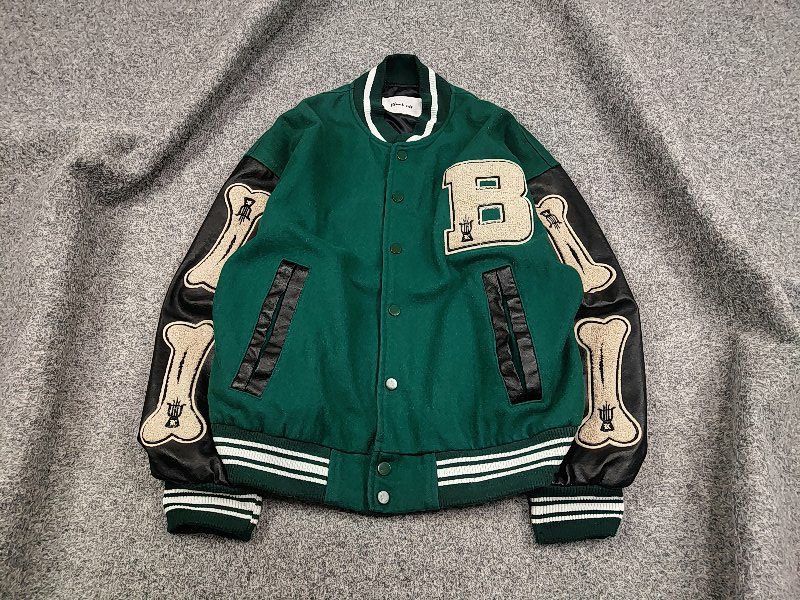 Japanese Brand Vintage Bones Japan Skeleton Letterman Varsity Bomber Jacket Size US S / EU 44-46 / 1 - 3 Thumbnail
