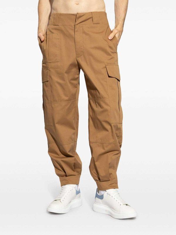 Alexander McQueen o1srvl11e0226 Large Pockets Military Pants In Beige Size US 32 / EU 48 - 3 Thumbnail