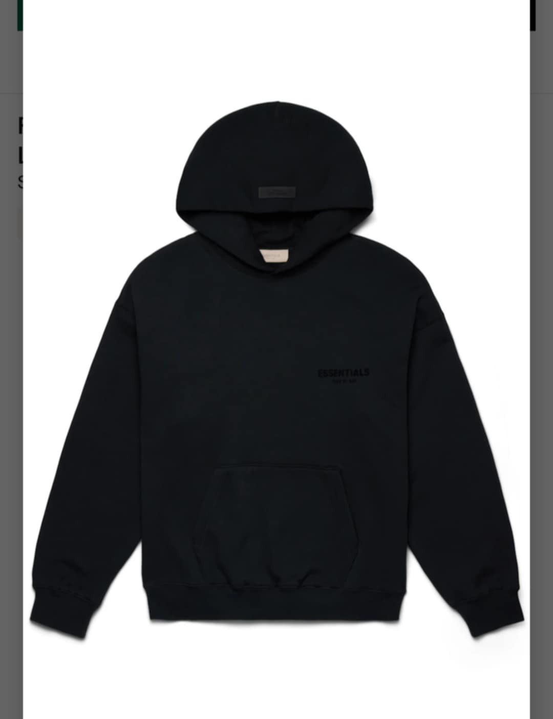 sz L Fear of God Essentials Pullover Chest Logo stretch limo