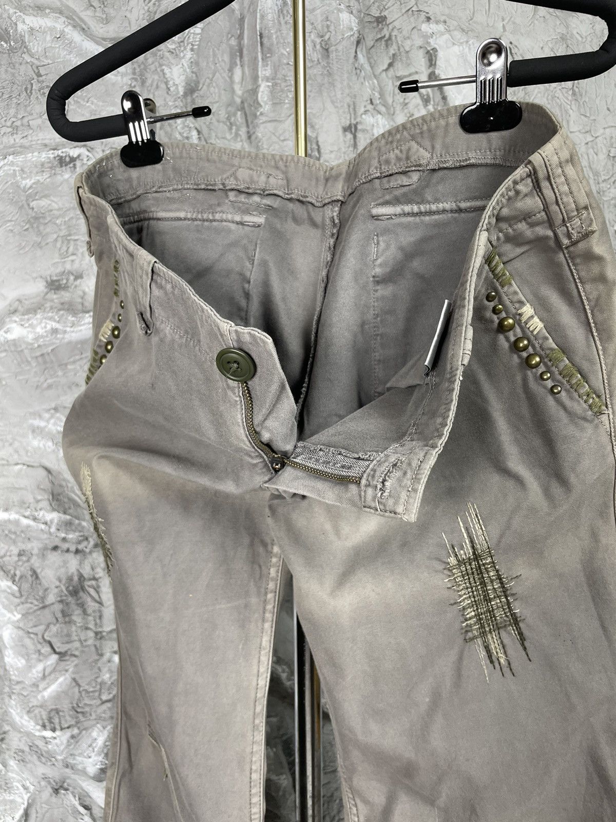 Hysteric Glamour × If Six Was Nine × Japanese Brand Y2K Punk Japan Rag Distressed Fade Bootcut Zip Pants Size 30" / US 8 / IT 44 - 11 Thumbnail