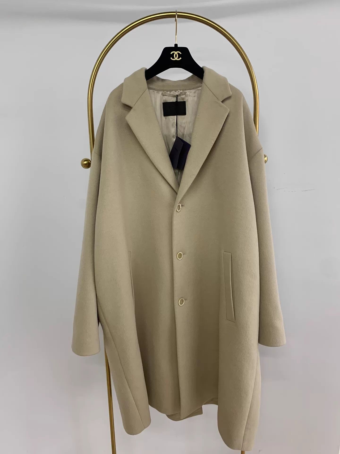 Prada Prada Khaki Long Wool Coat L New with Tags Size US L / EU 52-54 / 3 - 1 Thumbnail