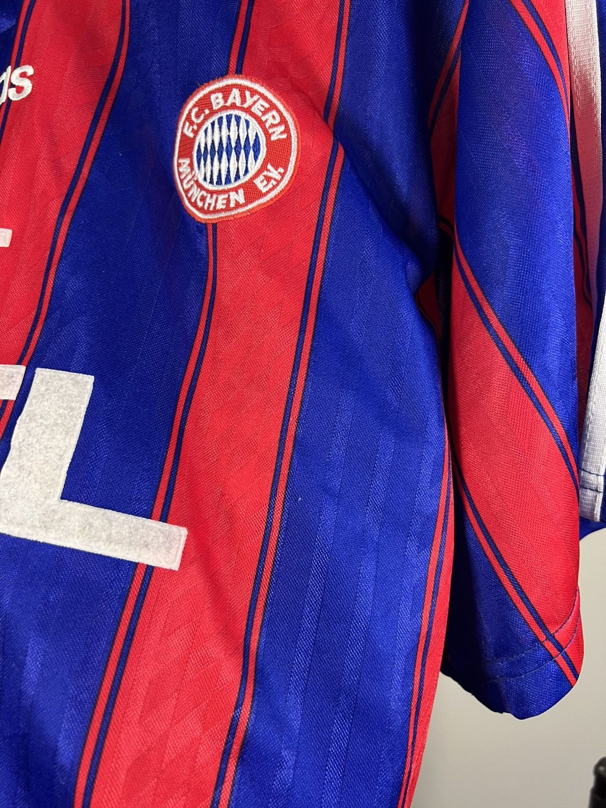 Adidas Bayern Munich 1995 Soccer #18 Klinsmann Adidas Jersey Sz L Size US L / EU 52-54 / 3 - 9 Thumbnail