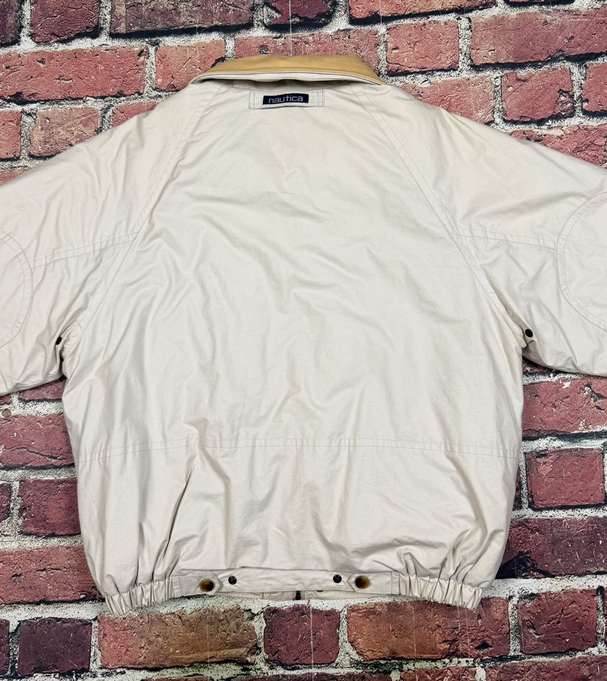 Nautica Vintage Nautica Sailing Jacket Leather Collar Roll Hood Zip Size US L / EU 52-54 / 3 - 4 Thumbnail