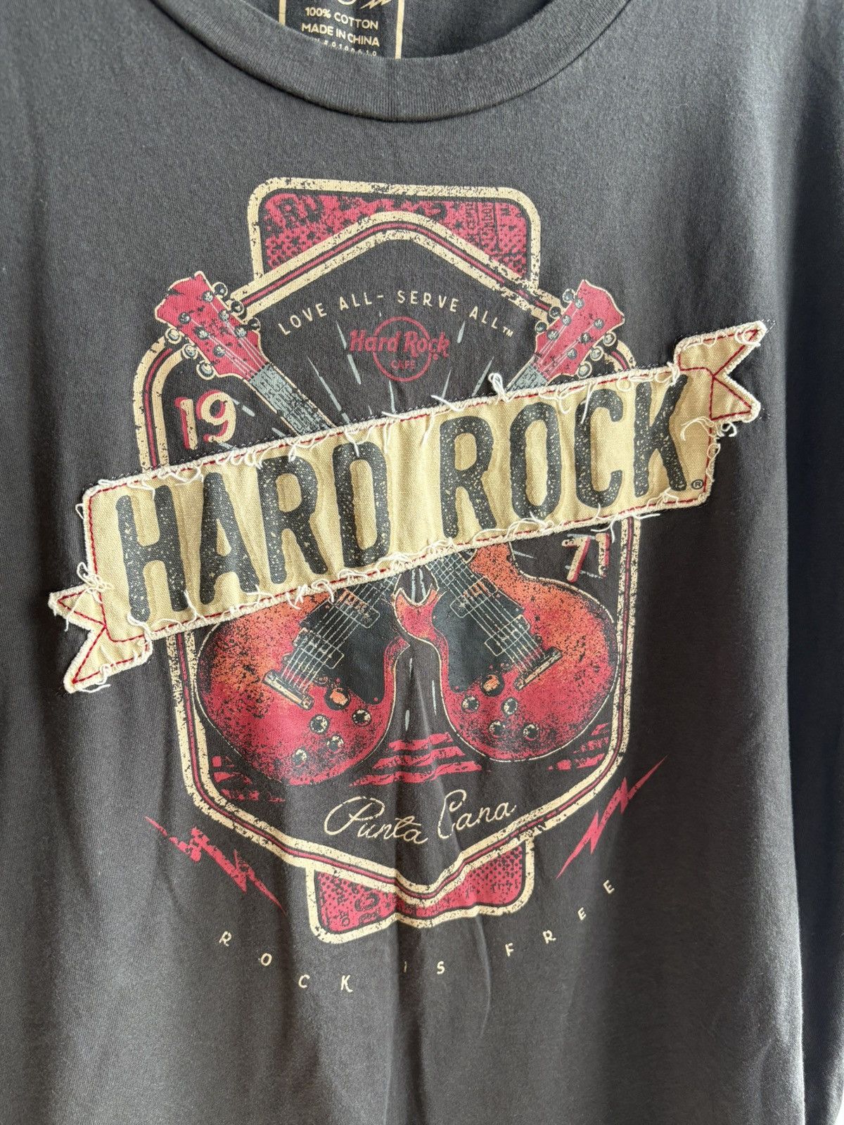 Hard Rock Cafe Hard Rock Cafe Punta Cana Baggy Guitar Grey T-shirt Size US XXL / EU 58 / 5 - 2 Thumbnail