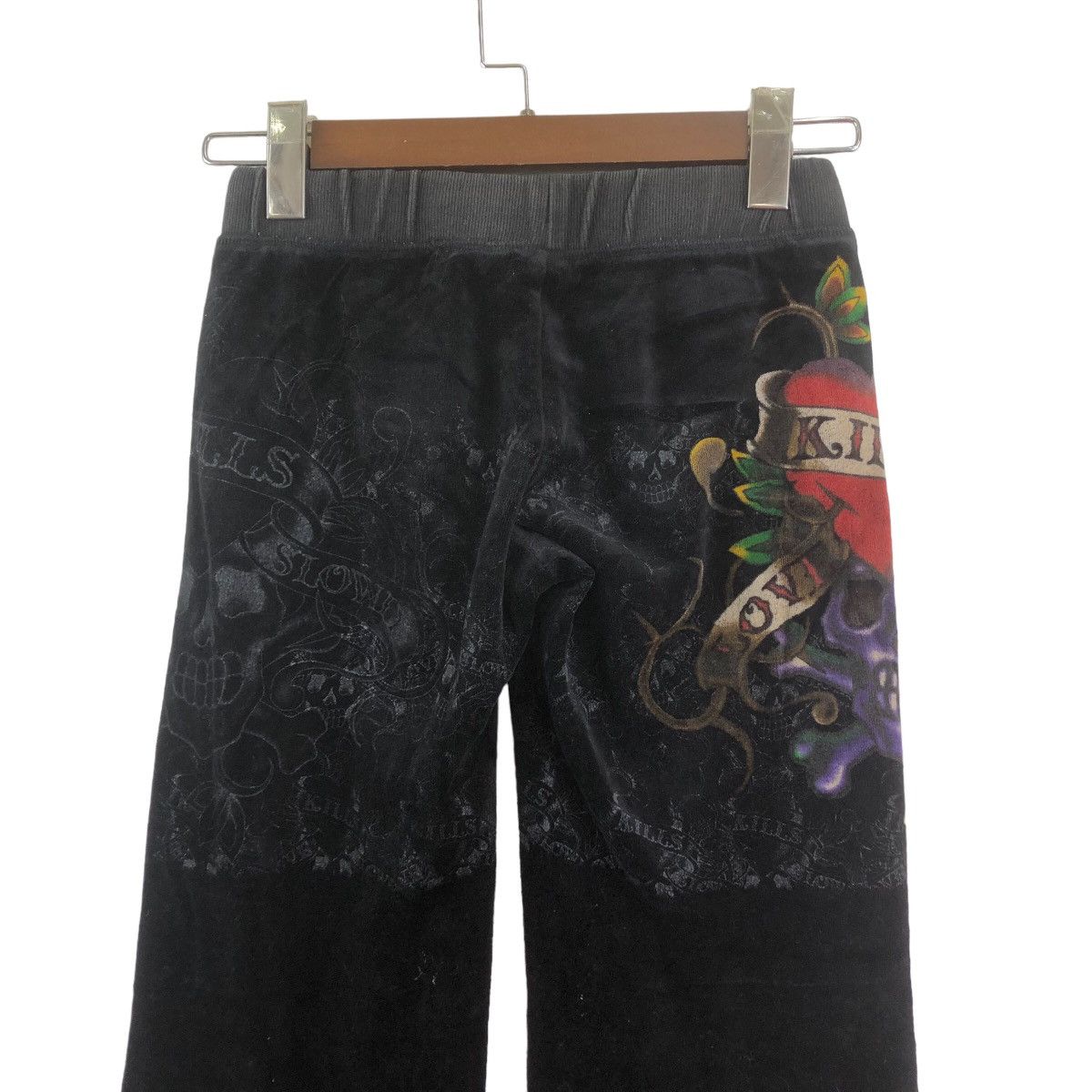 Ed Hardy ED HARDY CHRISTIAN AUDIGIER Tattoo Black Pant Jogger Yoga Size US 26 / EU 42 - 4 Thumbnail