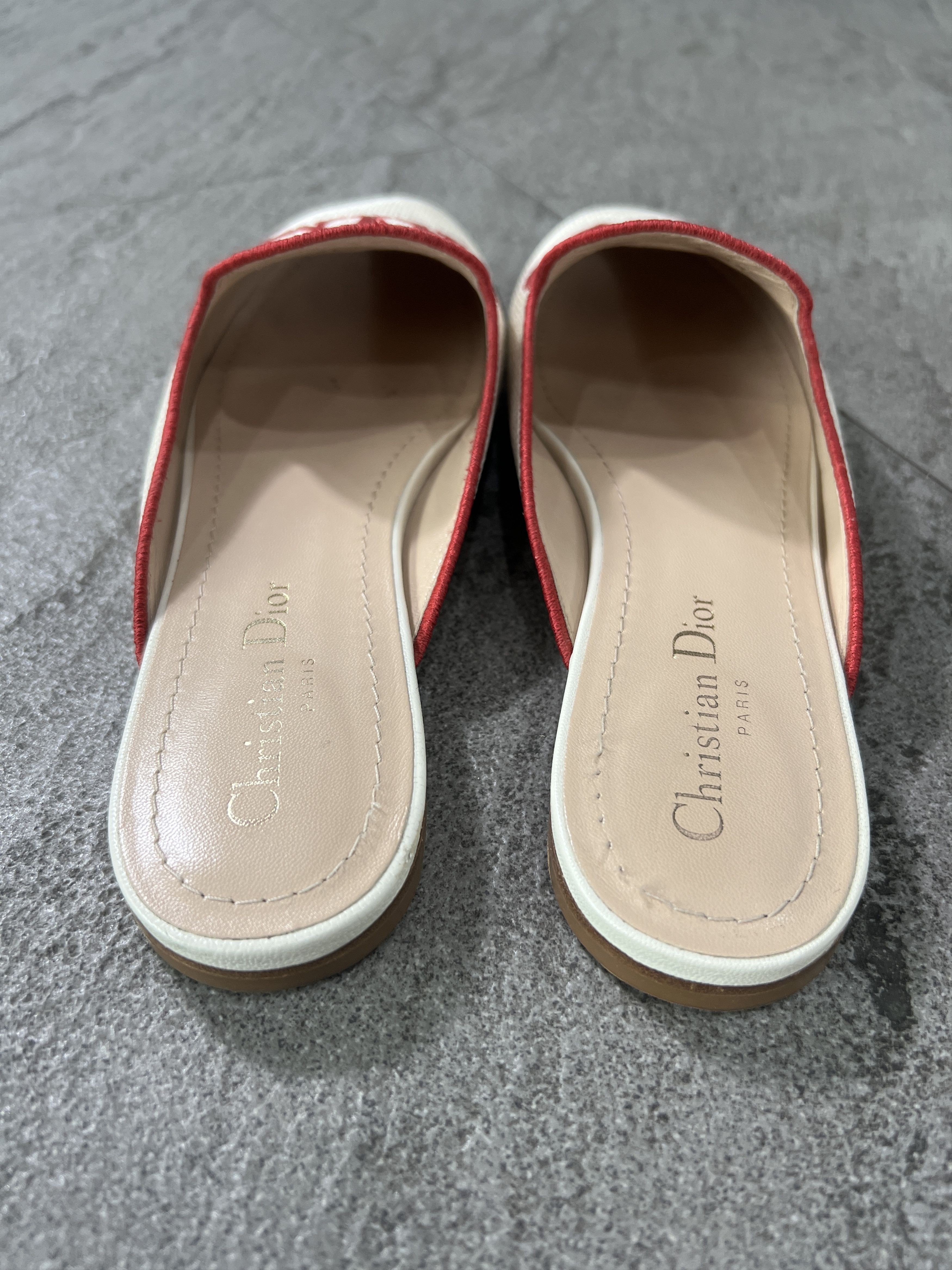 Dior Dior J'Adior Je T'aime Heart Embroidered Mule Loafers 38 Size US 8 / IT 38 - 6 Thumbnail