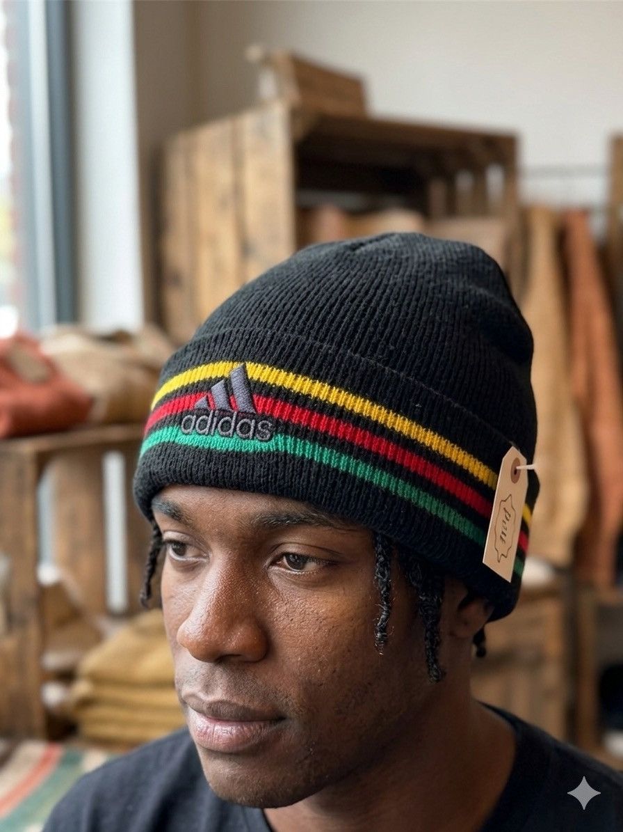 Adidas × Bob Marley Adidas vintage Rasta beanie Size ONE SIZE - 3 Thumbnail