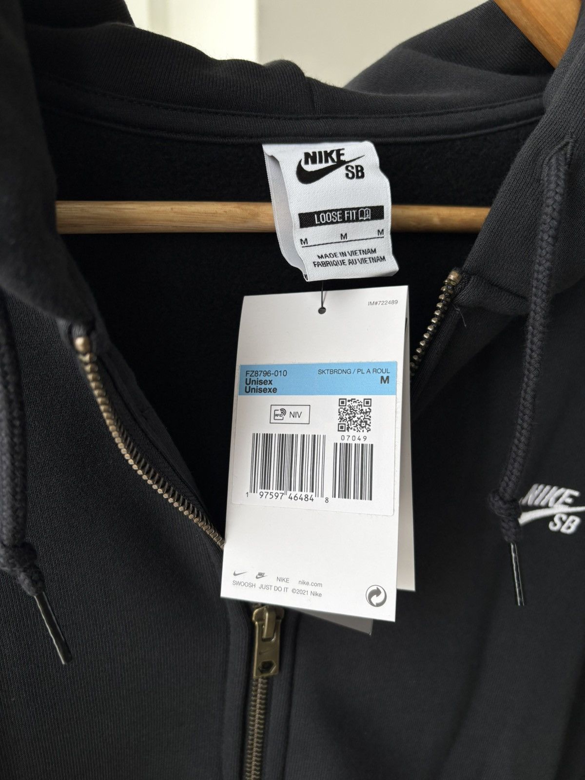 Nike SB Nike SB Zip Hoodie Black Loose Fit Size US M / EU 48-50 / 2 - 6 Thumbnail