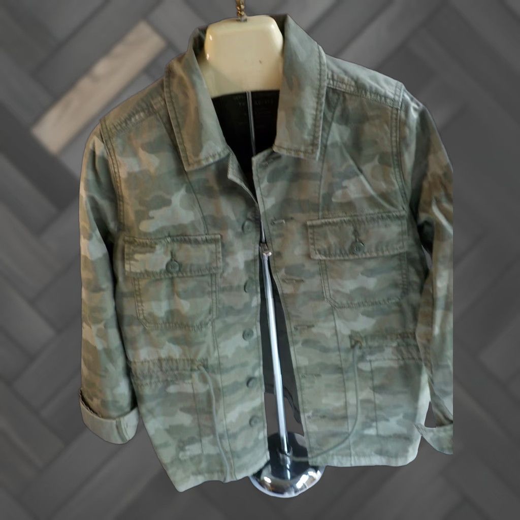 American Eagle Outfitters AMERICAN EAGLE Womens Camo Jacket Drawstring Waist Cotton SZ SMALL Jacket Womens Small Camouflage Army Multicolor 100% Cotton Casual 90s? Size S / US 4 / IT 40 - 1 Thumbnail