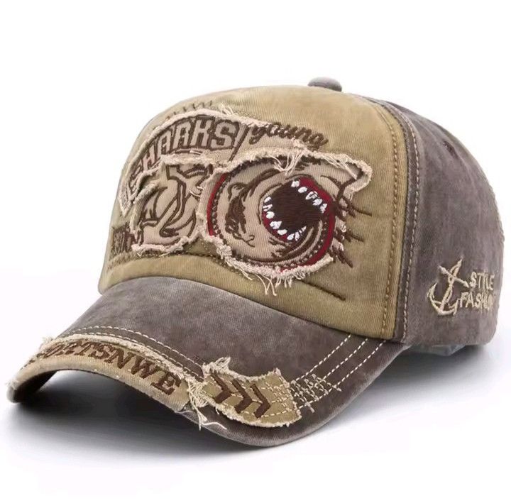 Other Shark Embroidery Cotton Cap Fashion Size ONE SIZE - 1 Thumbnail