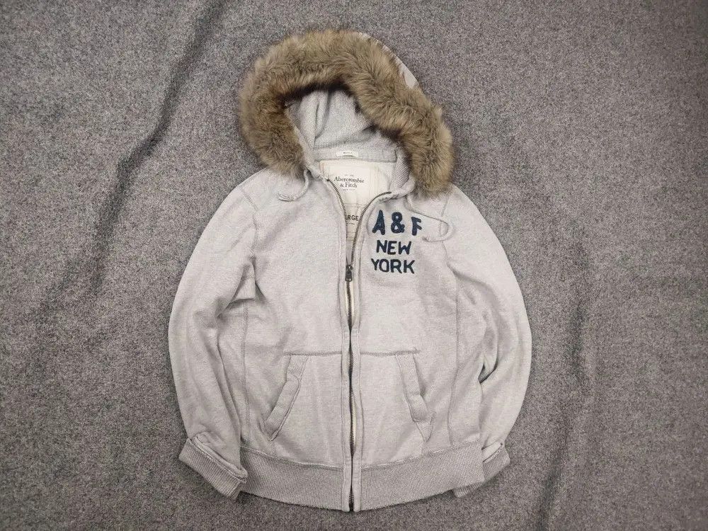 Abercrombie & Fitch Vintage Y2K Abercrombie If six was nine fur Zip Hoodie Opium Size US L / EU 52-54 / 3 - 1 Thumbnail