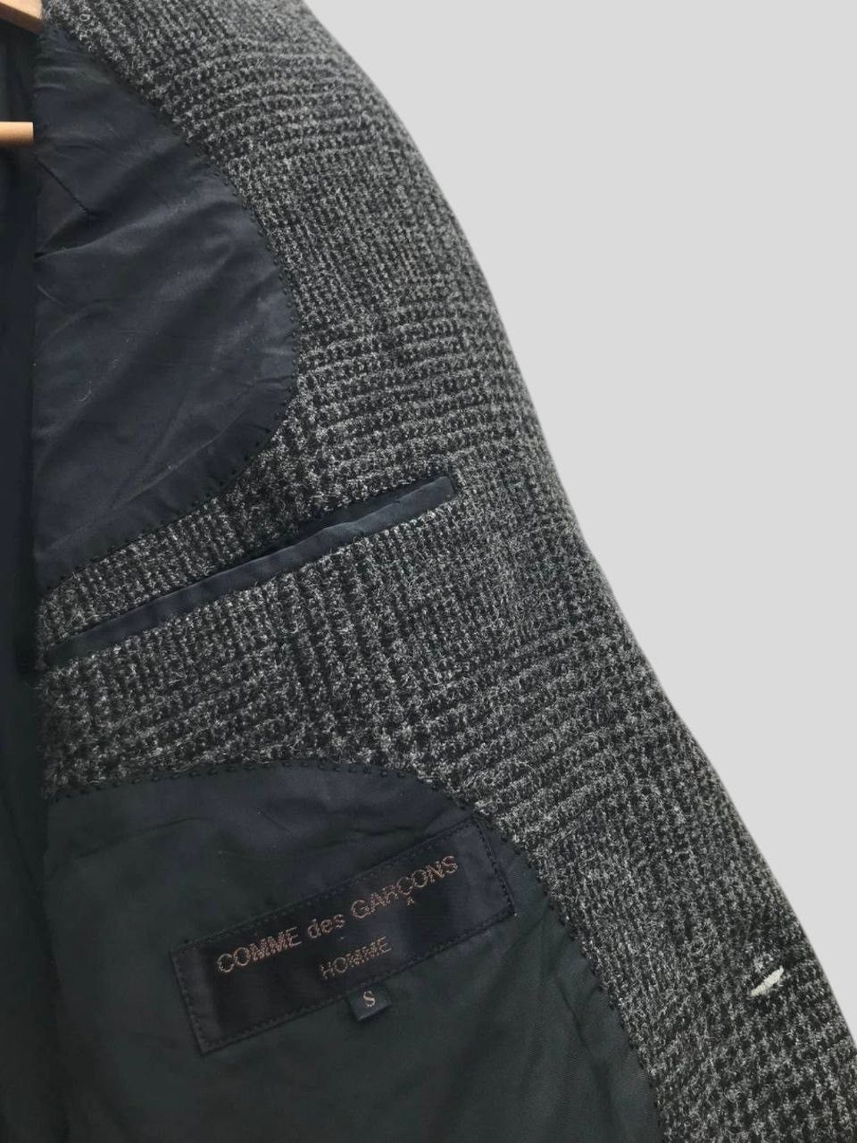 Comme des Garcons AW88 Comme des Garcons Homme Tweed Plaid Wool Coat Size US S / EU 44-46 / 1 - 12 Thumbnail