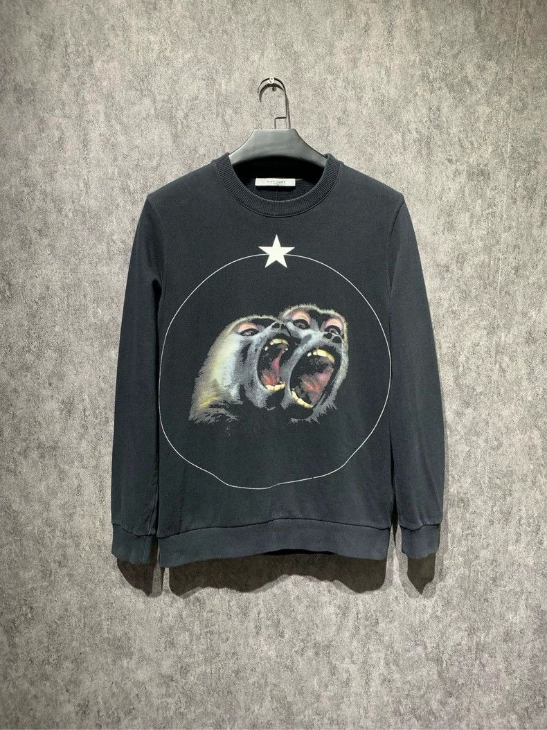Givenchy Givenchy Roaring double monkey crewneck hoodie 2506-Nextarr Size US XS / EU 42 / 0 - 1 Thumbnail