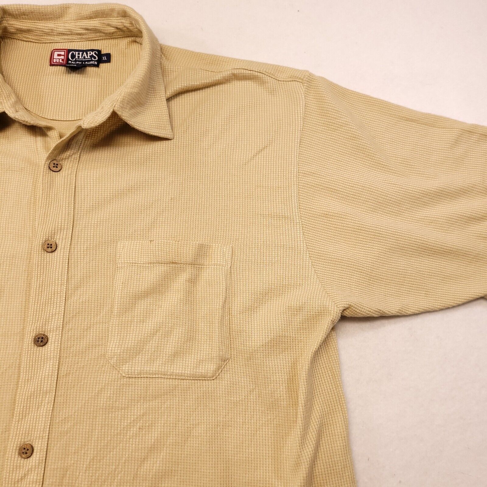 Chaps Chaps Ralph lauren Short Sleeve Shirt Mens Size XL Beige Size US XL / EU 56 / 4 - 5 Thumbnail
