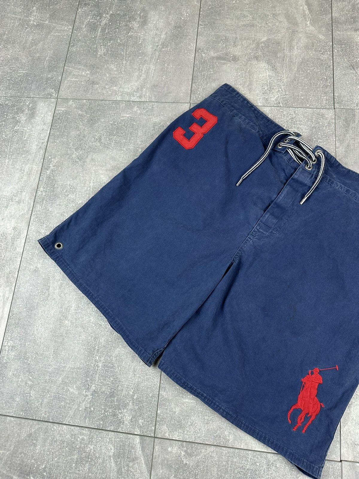 Polo Ralph Lauren Polo Ralph Lauren 3 Swimwear Blue Retro Shorts Size US 34 / EU 50 - 5 Thumbnail