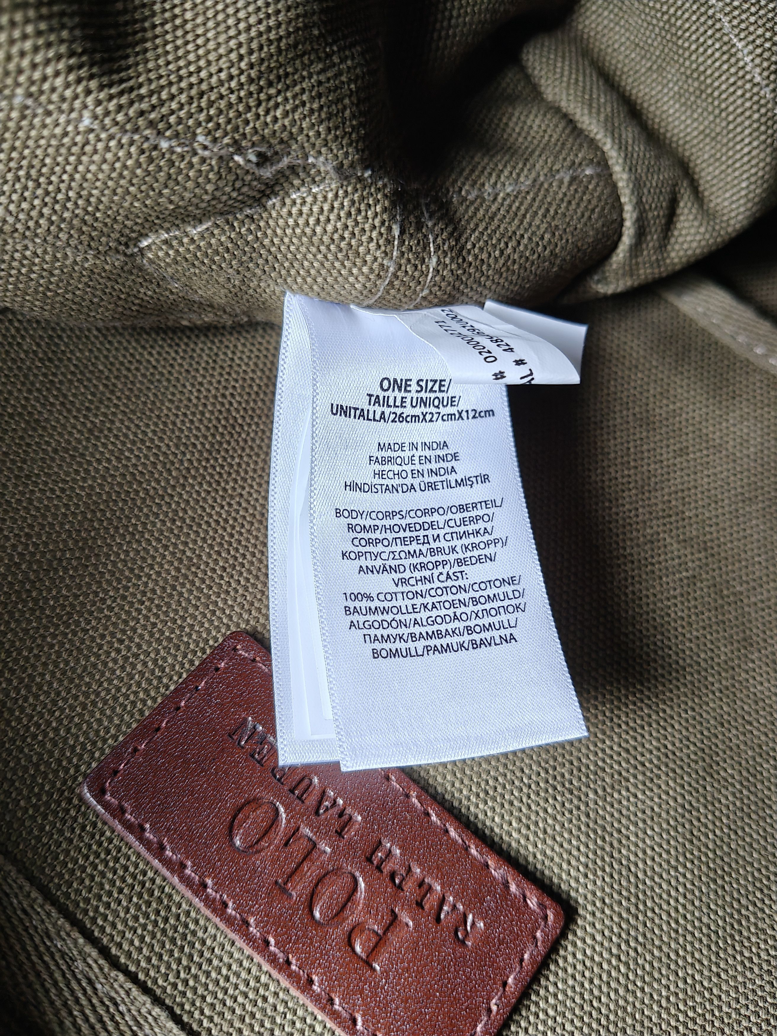 Polo Ralph Lauren Polo Ralph Lauren Canvas Small Tote Free Shipping FTP/4008 Size ONE SIZE - 4 Thumbnail
