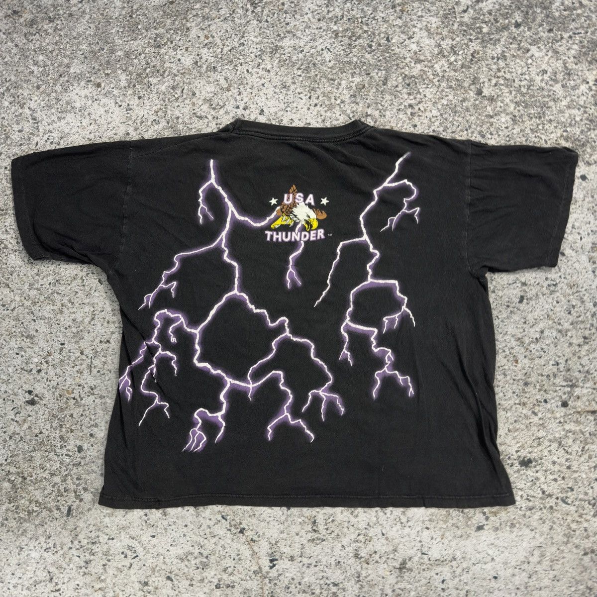 Vintage 90s American USA Thunder Faded Pitbull Tee ERD Grunge Boxy Size US XXL / EU 58 / 5 - 9 Thumbnail