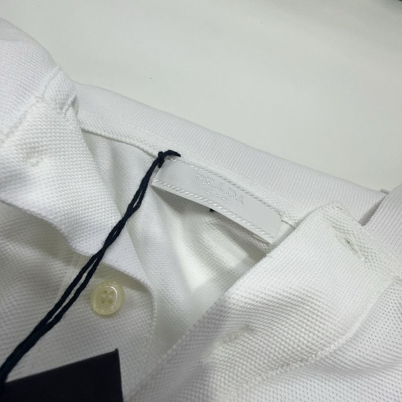 Prada Prada Casual Comfortable White Polo Shirt-2506 Size US XXL / EU 58 / 5 - 7 Thumbnail
