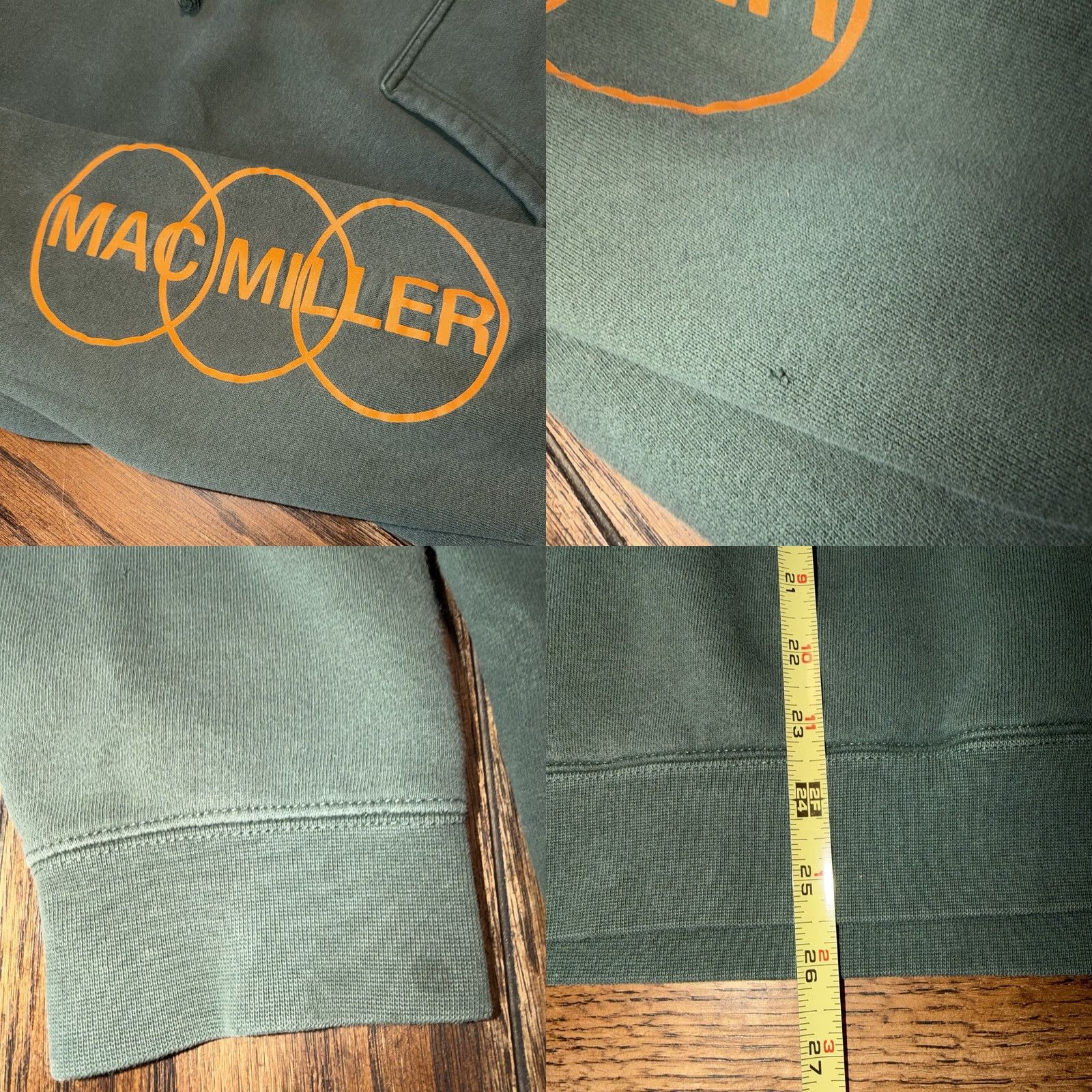 Vintage Mac Miller When The Last Time You Took Little Time For Yourself Hoodie XL Green Graphic Print Hooded Pockets Mens Regular Size US XL / EU 56 / 4 - 8 Thumbnail