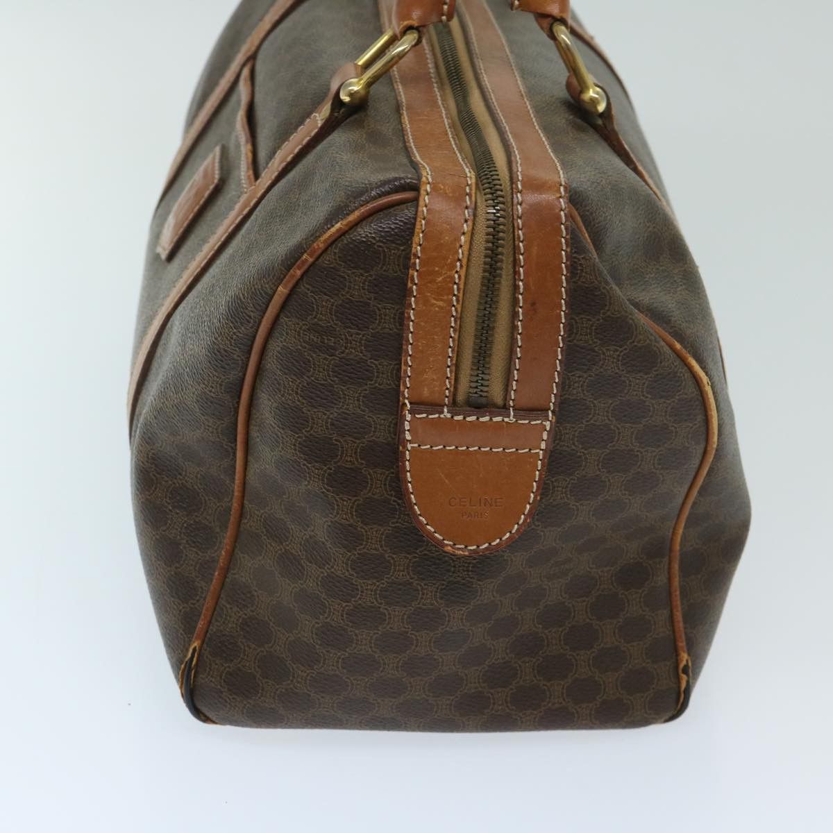 Celine CELINE Macadam Canvas Boston Bag Pvc Brown Size ONE SIZE - 4 Thumbnail