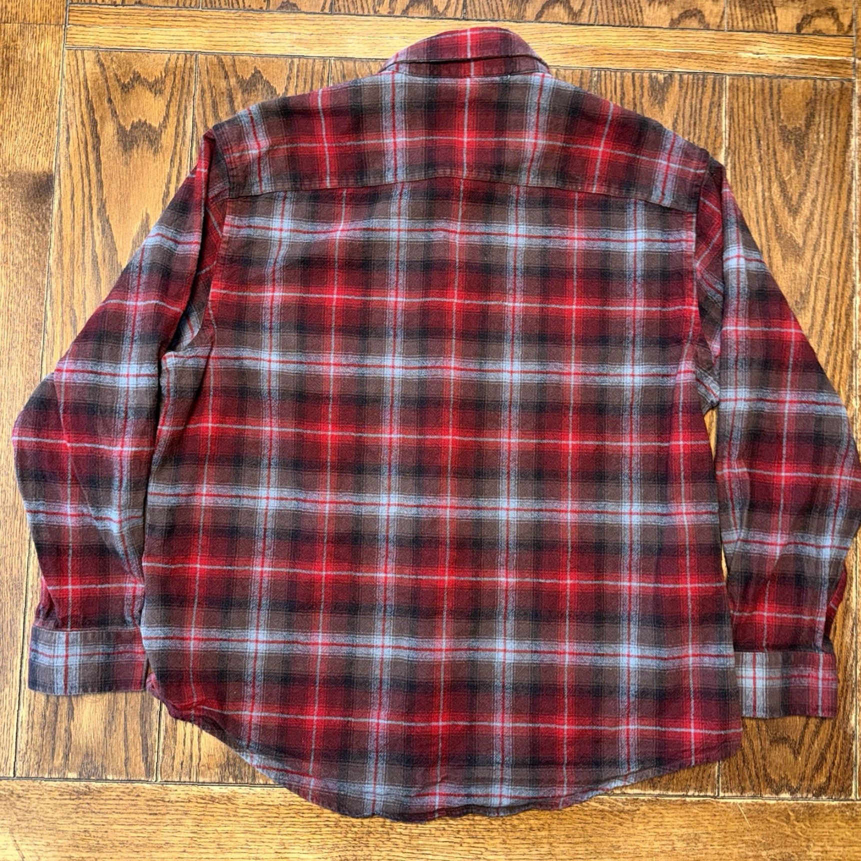 Buck Mason Buck Mason Mens XL Plaid Flannel Long Sleeve Button Shirt Red Size US XL / EU 56 / 4 - 3 Thumbnail