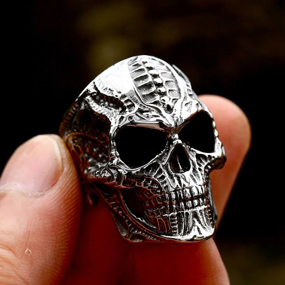 Vintage New Alien Skull Ring Size ONE SIZE - 1 Thumbnail