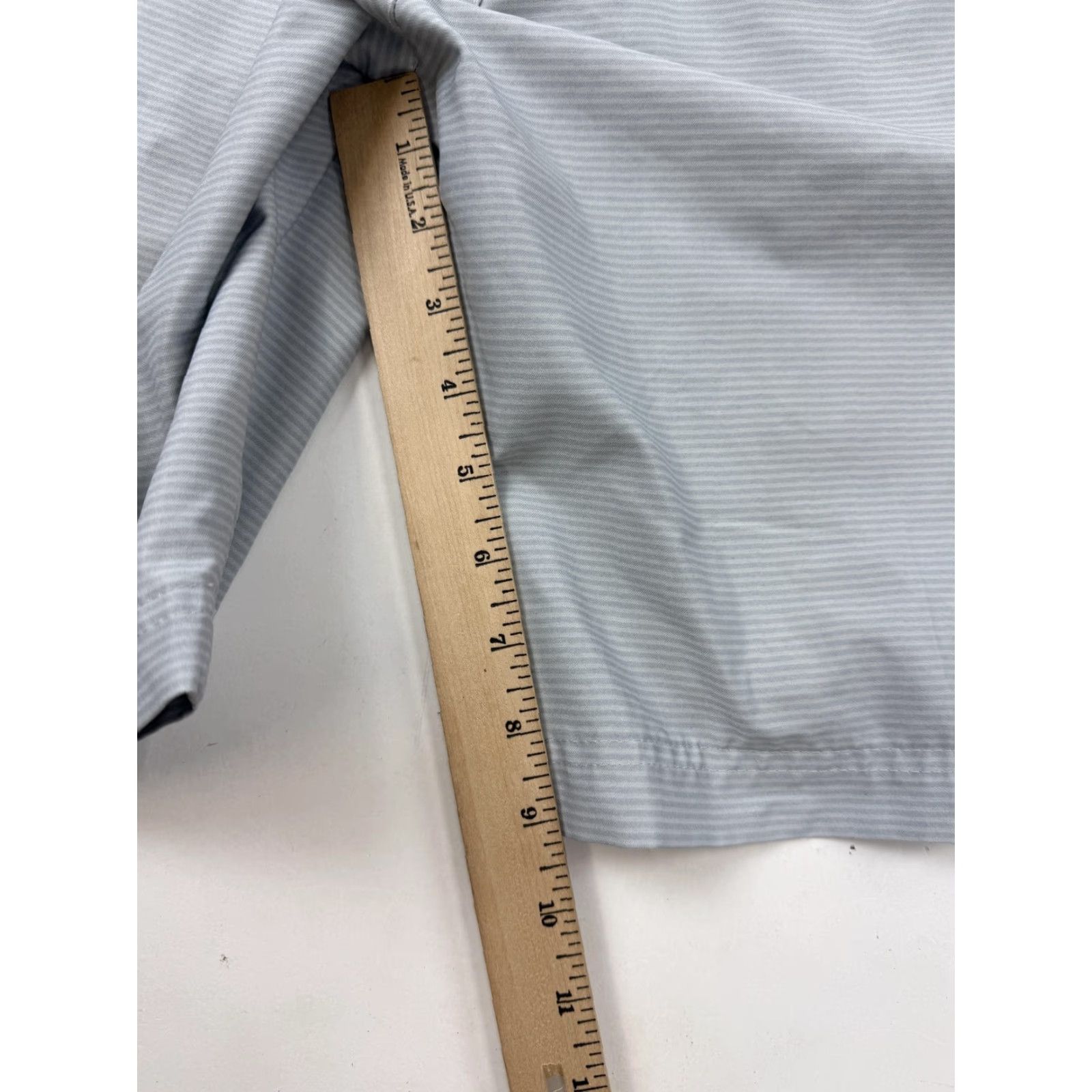 Vintage Pebble Beach Mens 36 Gray Striped Stretch Chino Golf Shorts 10 Inseam Casual Size US 36 / EU 52 - 6 Thumbnail
