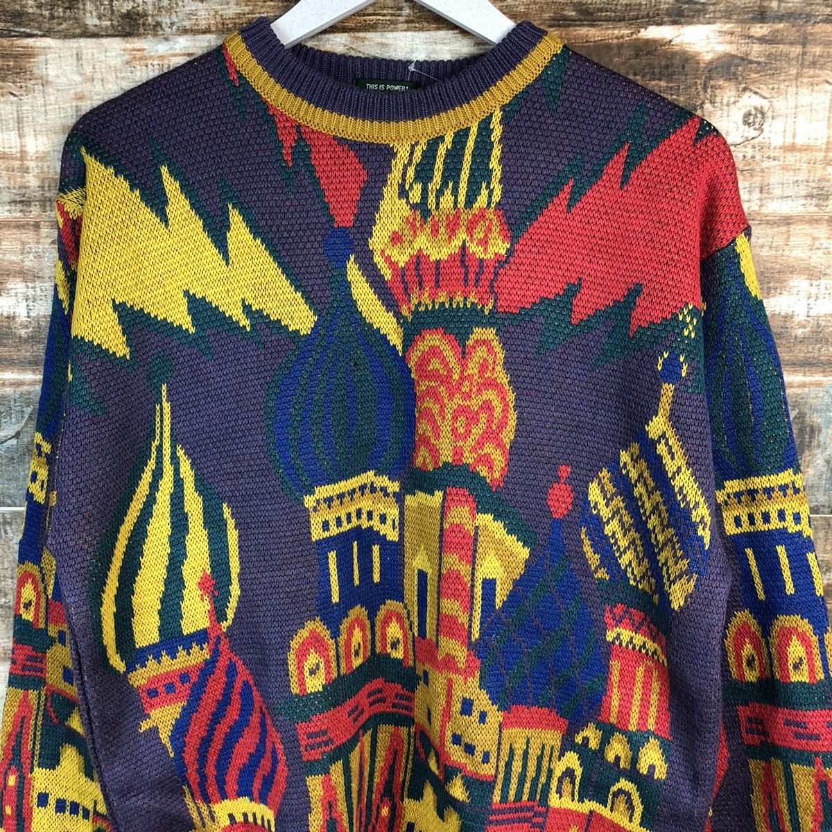 Japanese Brand This Is Power Purple art vintage sweatshirt Knitwear #A1248 Size US M / EU 48-50 / 2 - 9 Thumbnail
