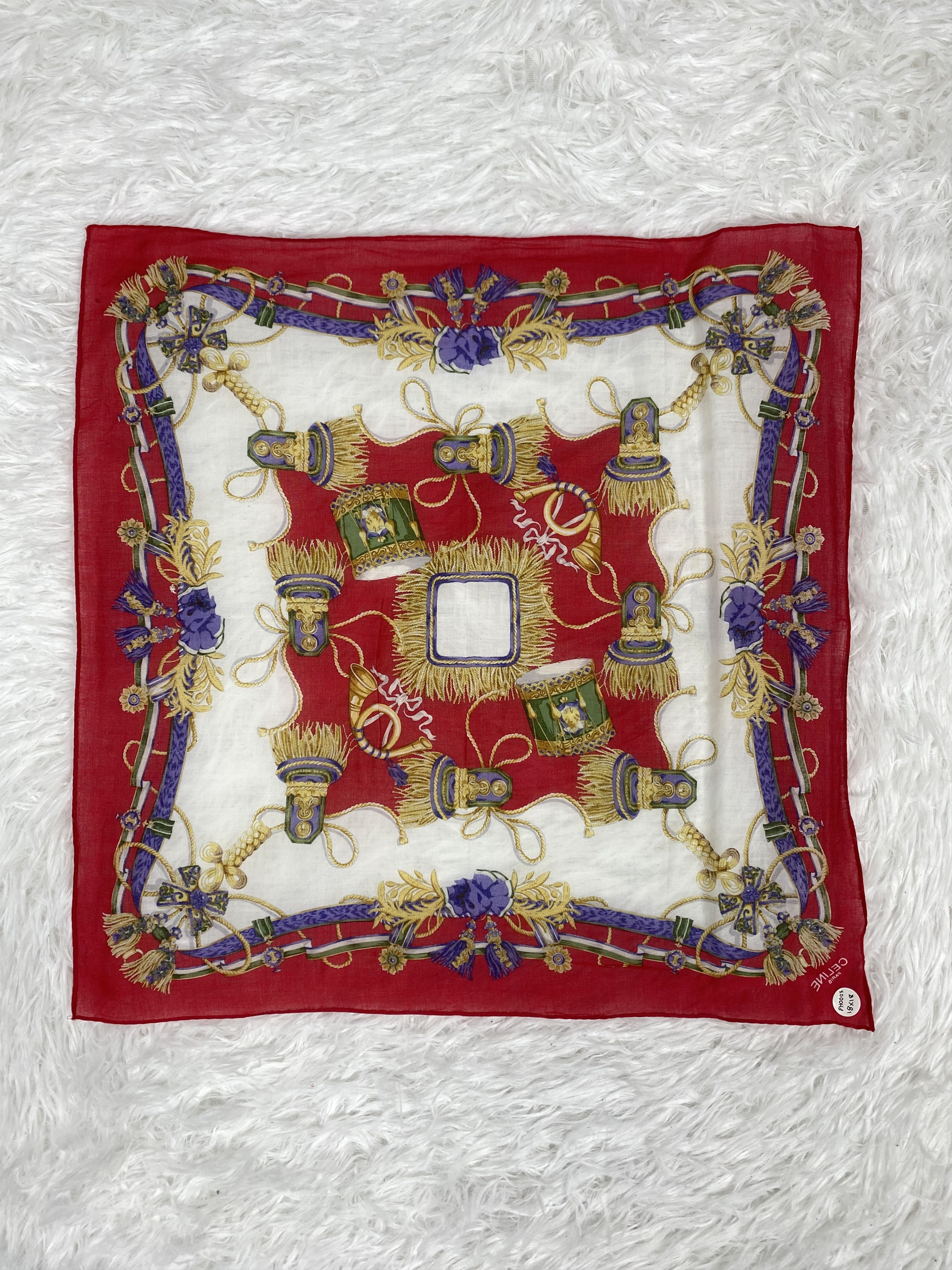 Celine × Vintage Vintage Celine Handkerchief PH0003 Size ONE SIZE - 3 Thumbnail