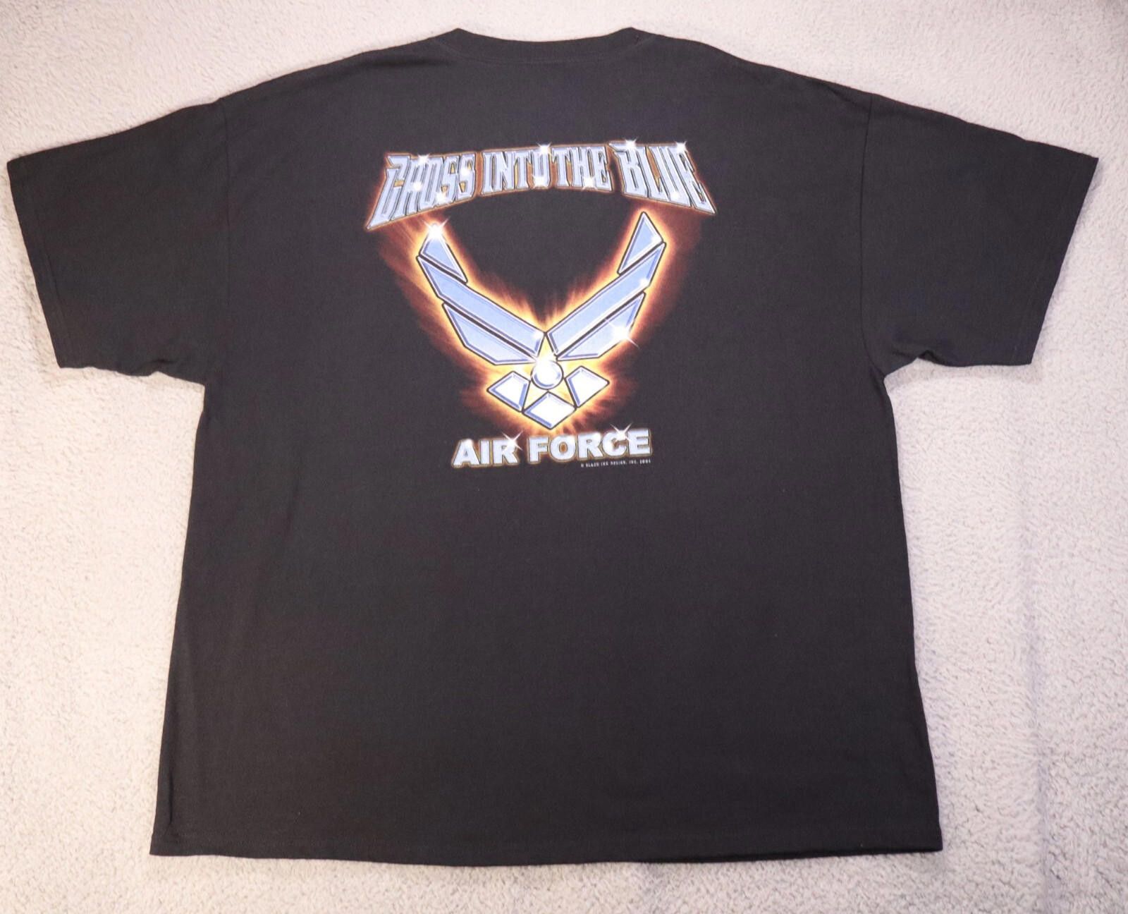 Soffe Air Force "Cross Into The Blue" Black Shirt XL 2005 defect Size US XL / EU 56 / 4 - 10 Thumbnail