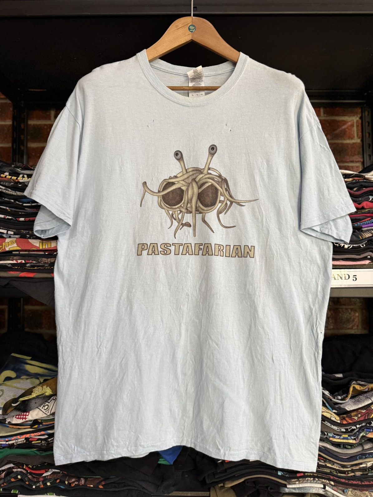 Band Tees × Vintage Vintage Pastafarian Promo Faded Tee Size US XL / EU 56 / 4 - 1 Thumbnail