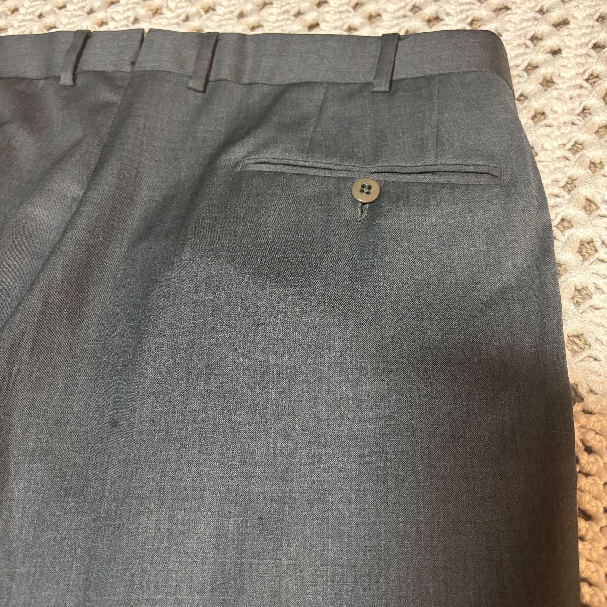 Ermenegildo Zegna Ermenegildo Zegna Mens Wool Micronsphere Gray Dress Pants Si Size 42R - 3 Thumbnail