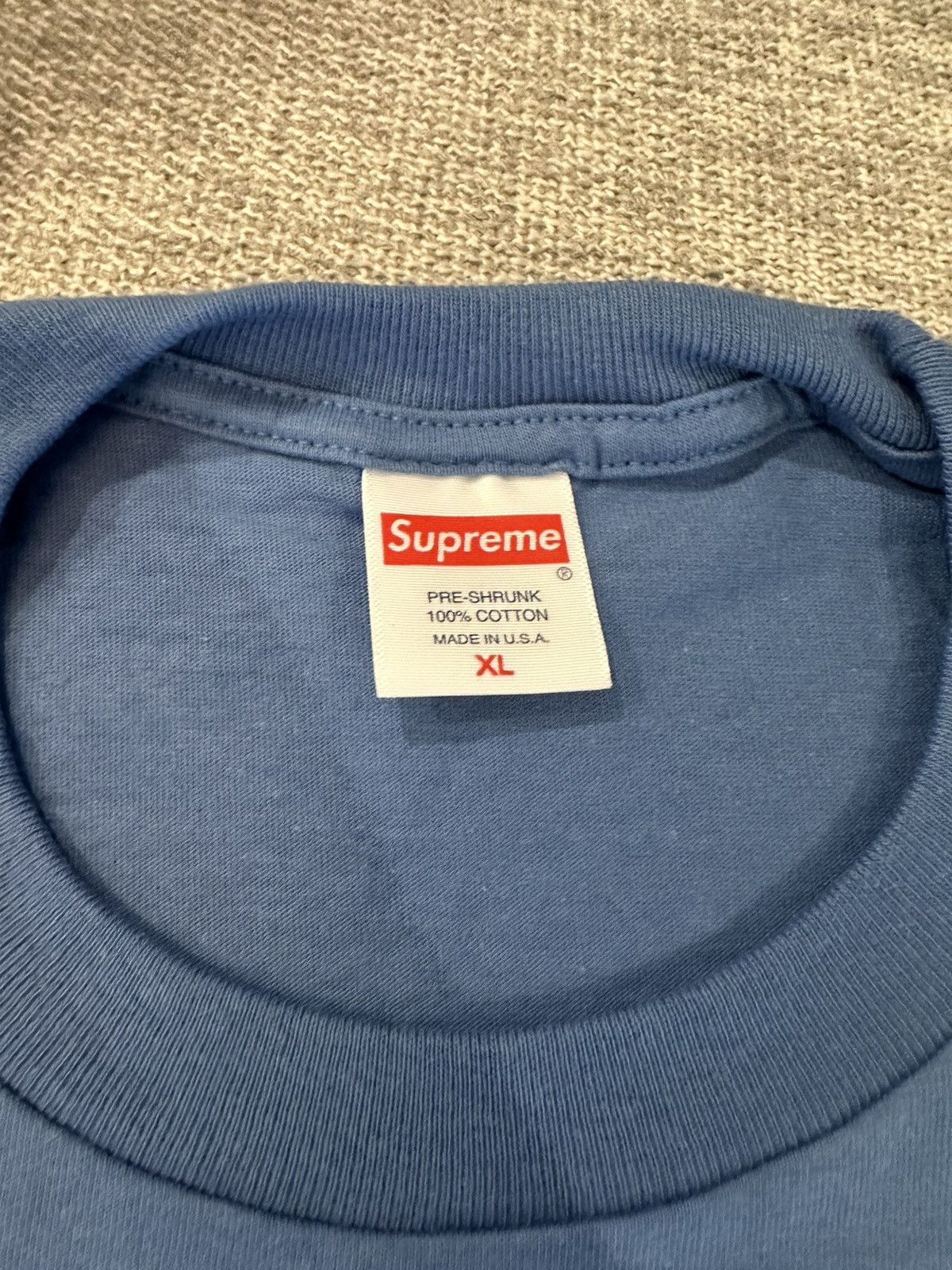 Supreme Supreme Blank T-shirt Blue Size US XL / EU 56 / 4 - 2 Thumbnail