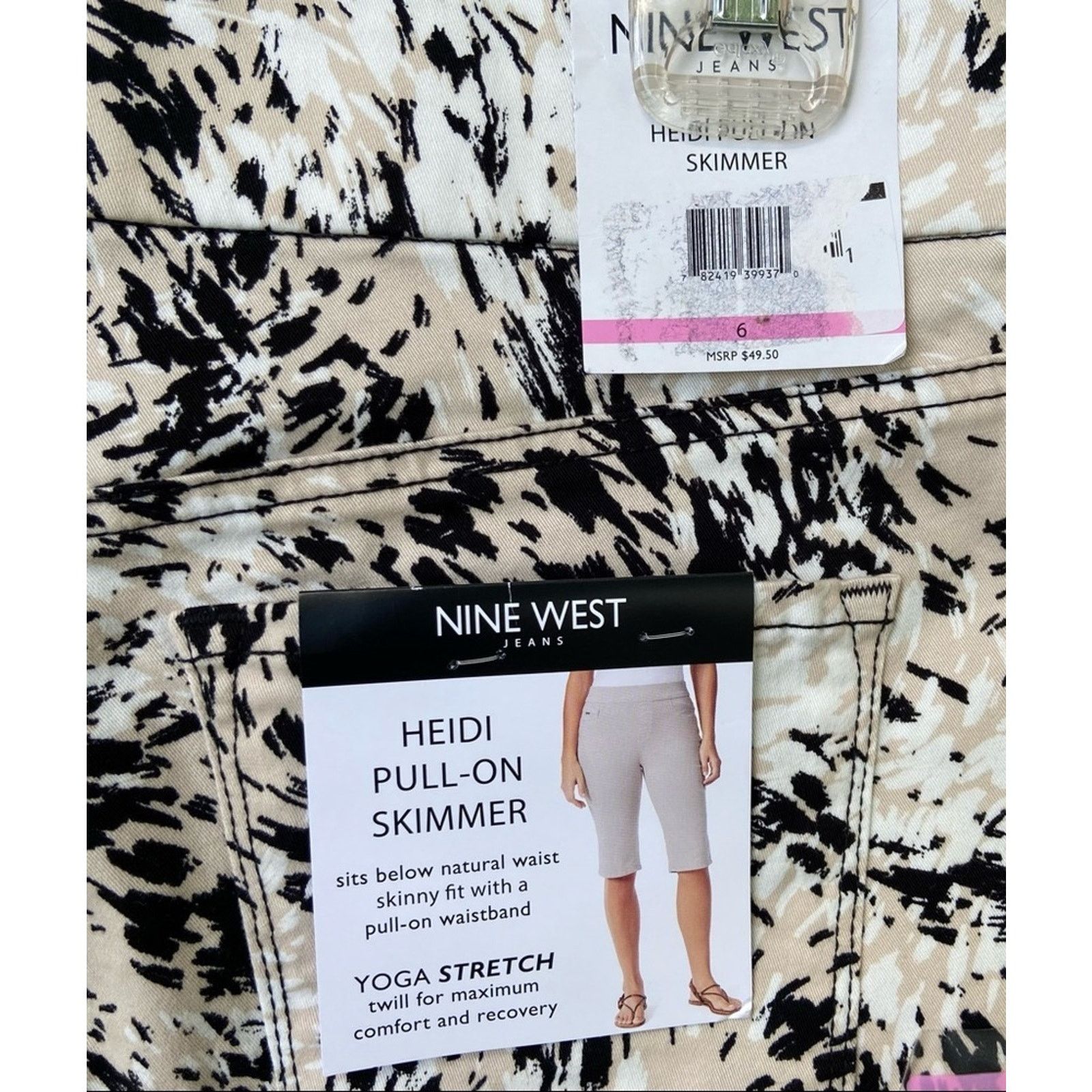 Nine West NWT New Nine West Womens Size 6 Heidi Pull On Skimmer Pants Size 28" / US 6 / IT 42 - 2 Thumbnail