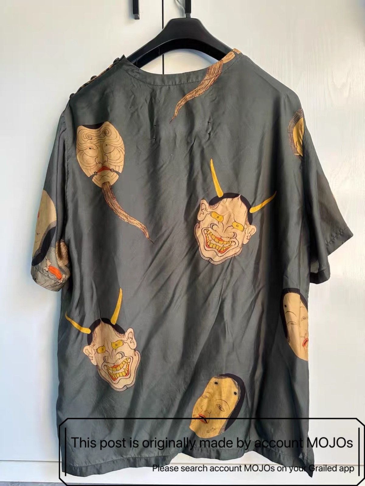 Uma Wang Sz M Uma Wang Ghost Mask Pattern Shirt mojos1613 Size US M / EU 48-50 / 2 - 2 Thumbnail
