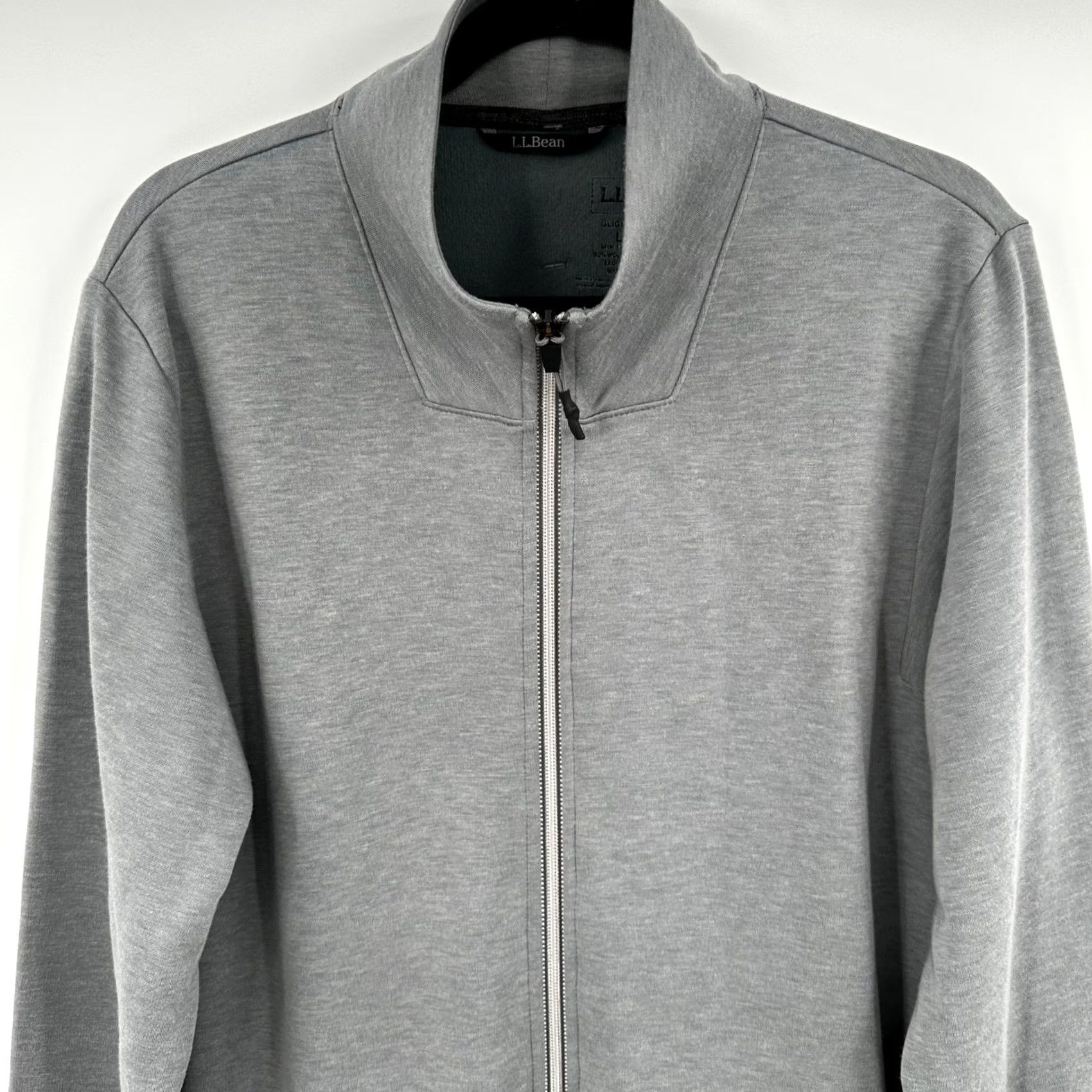 Vintage LL Bean Mens Jacket Full Zip Gray Polyester Wool Blend L Regular Slightly Fitted Size US L / EU 52-54 / 3 - 3 Thumbnail