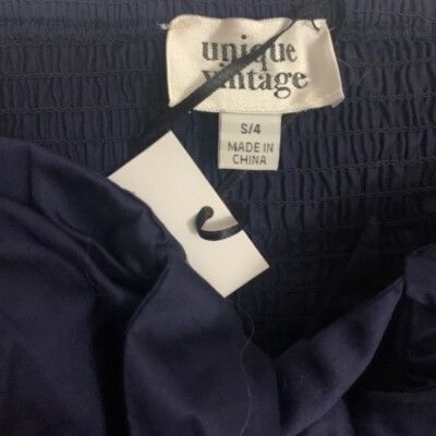 Other Unique Vintage Cute Sailor Off-shoulder Crop Top Dark Navy B Size S / US 4 / IT 40 - 8 Thumbnail