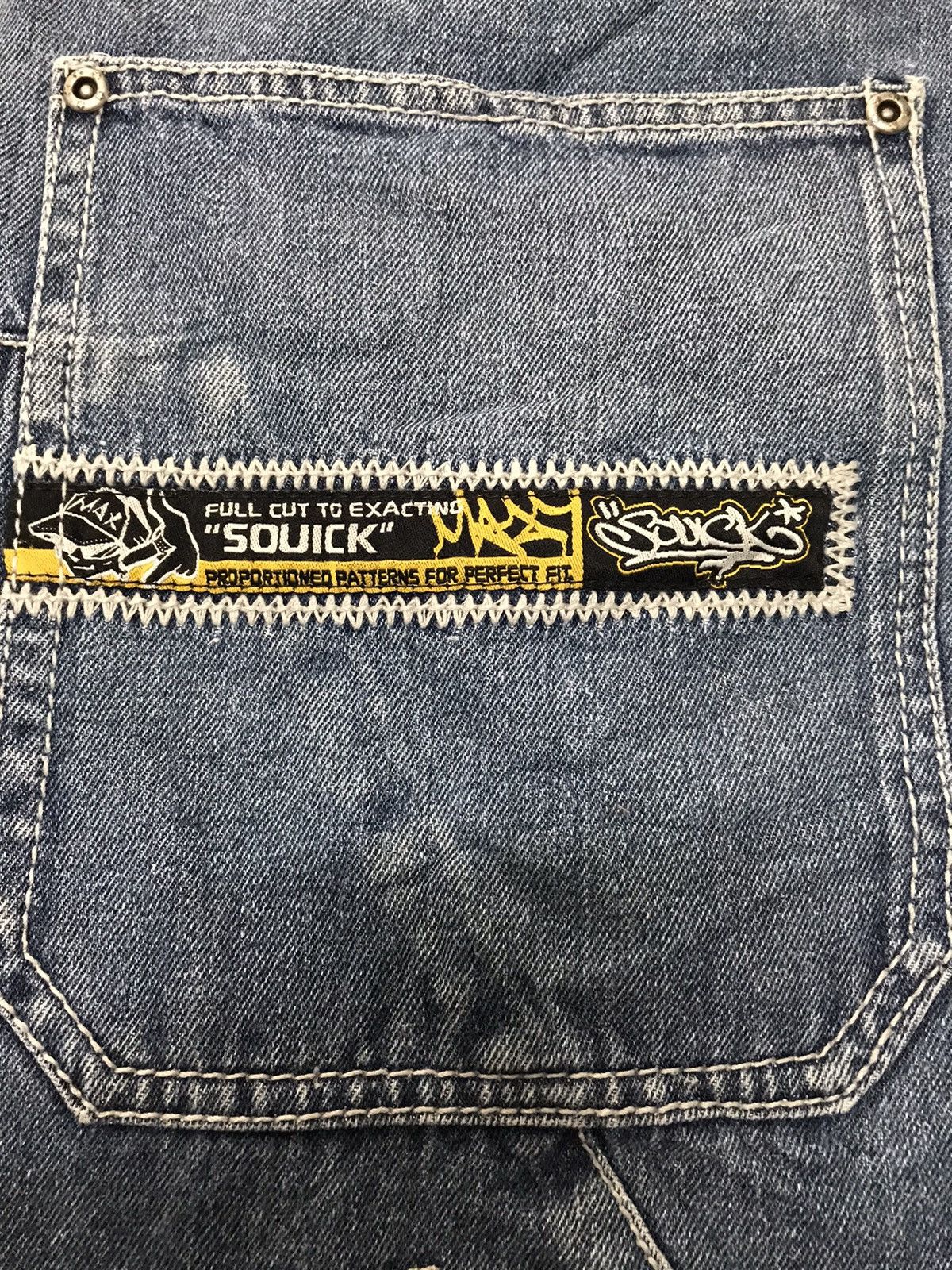 Japanese Brand JNCO Souick Embroidered Baggy Skateboard Denim Jeans Size US 33 - 10 Thumbnail