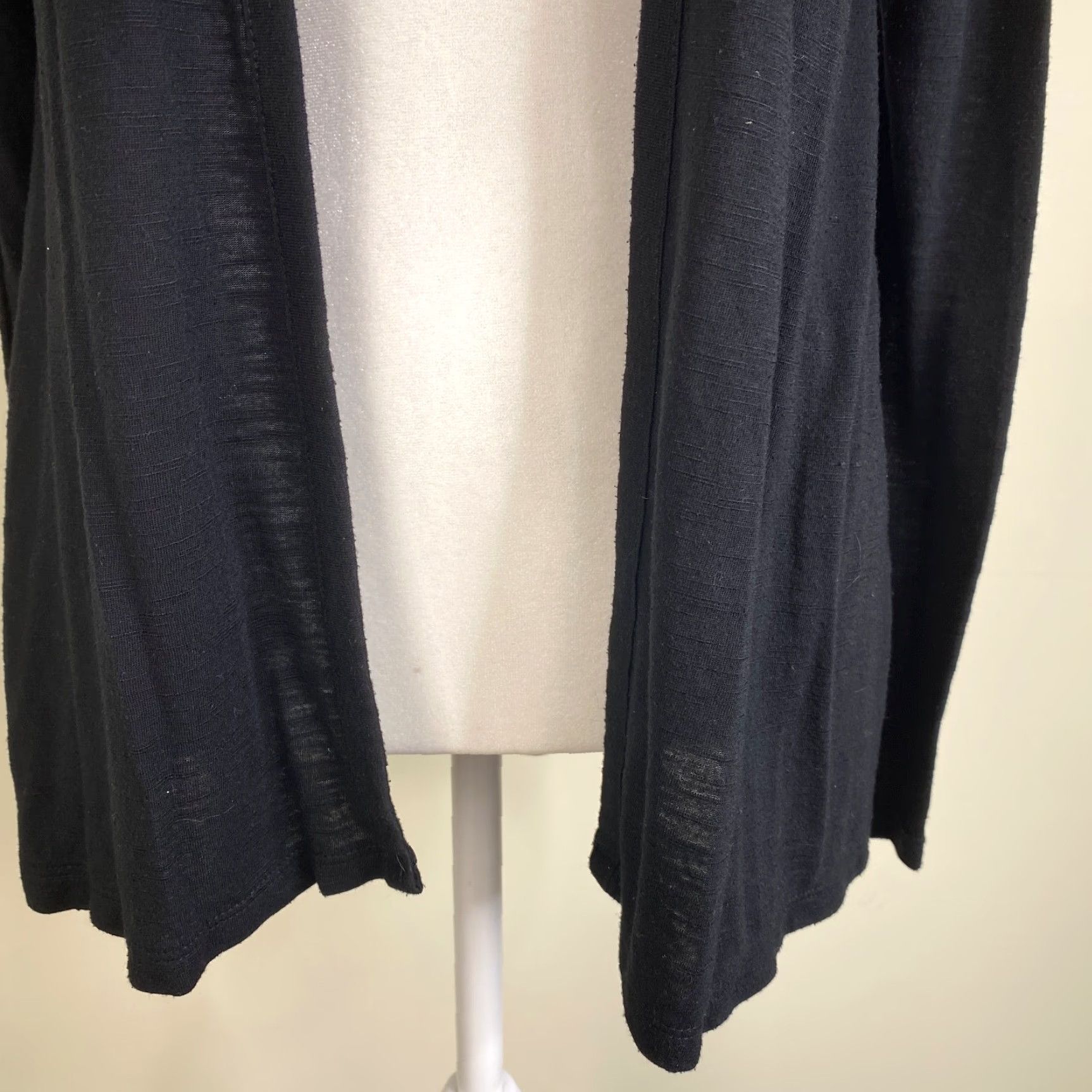Old Navy Old Navy Cardigan Womens Petite Small Black Open Front Long Sleeves Knit Cardigan Size S / US 4 / IT 40 - 3 Thumbnail