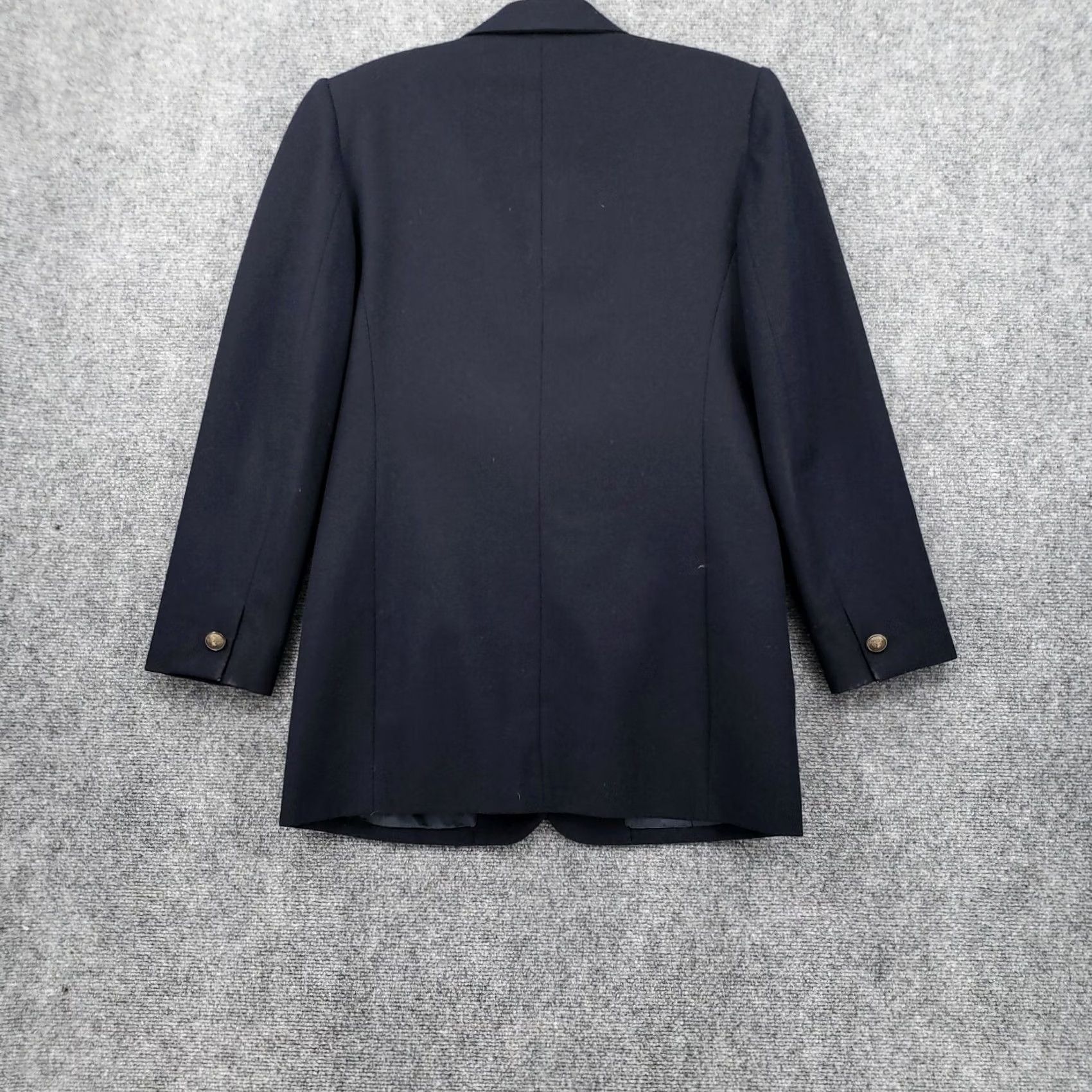 Vintage Casual Corner Blazer Womens 6 Blue One-Button Pocket Long Sleeves Wool Jacket Size M / US 6-8 / IT 42-44 - 2 Thumbnail
