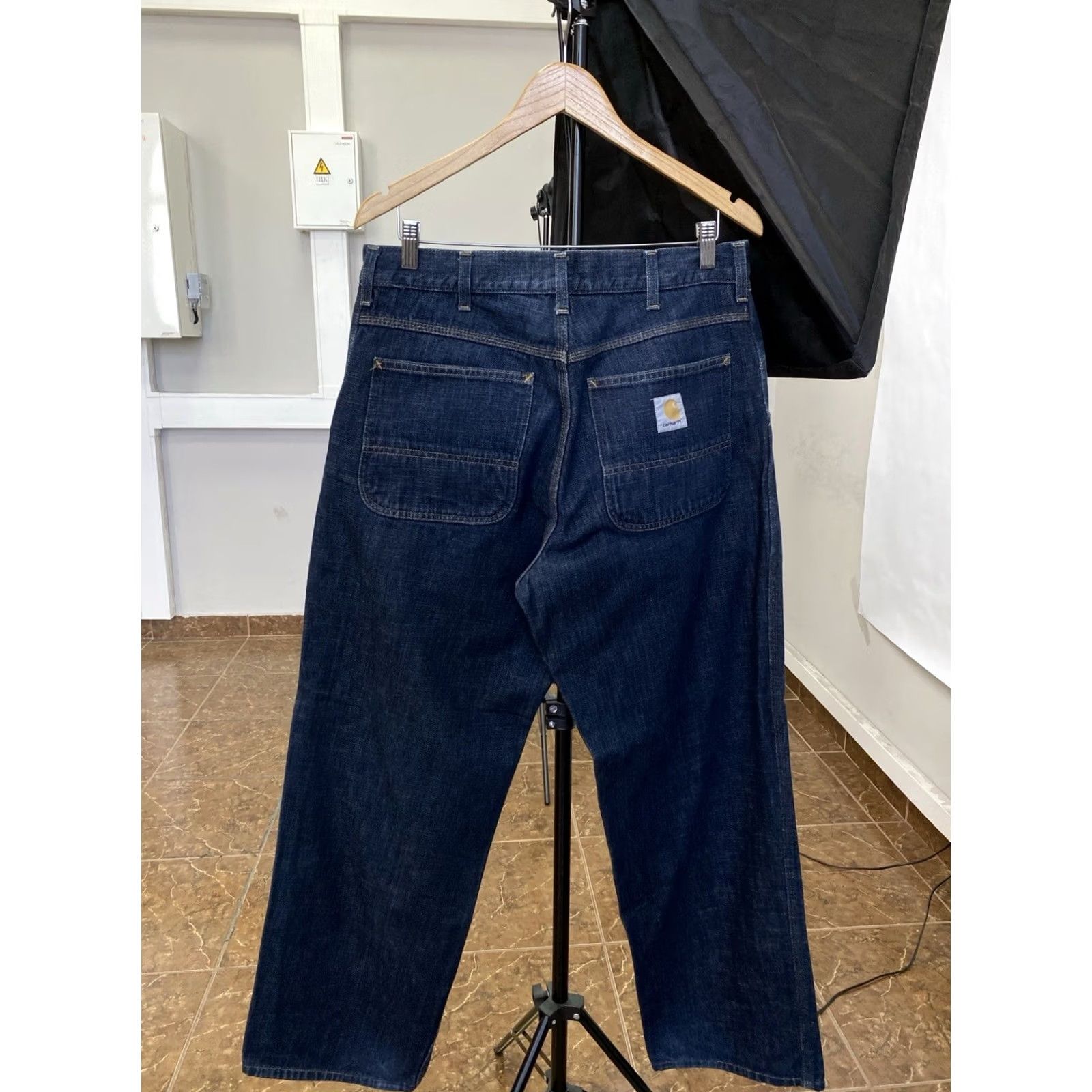 Carhartt VINTAGE Carhartt Jeans 90s Blue 34/32 Men Jeans 90s Vintage Carhartt Work Jeans Mens Blue 90s Size US 34 / EU 50 - 2 Thumbnail